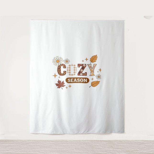 Cosy Season Oversized T-Shirt Tapestry (Front)