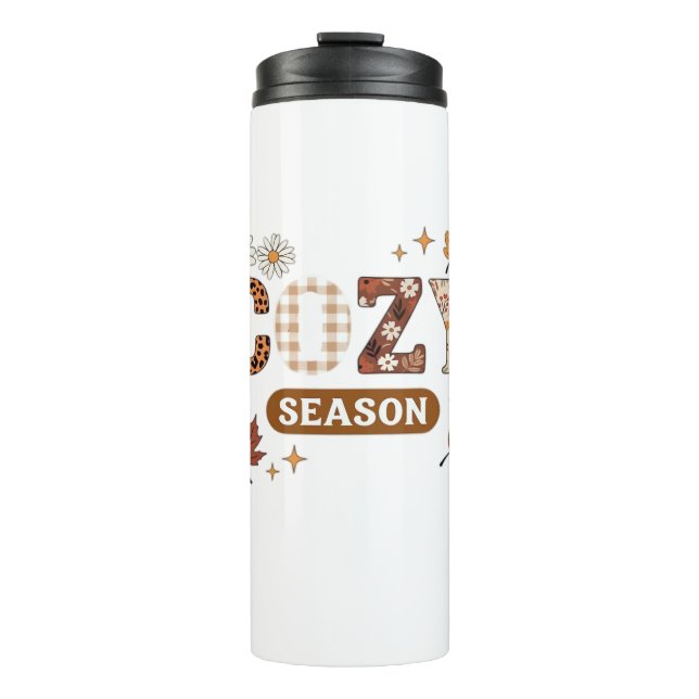 Cosy Season Oversized T-Shirt Thermal Tumbler (Front)