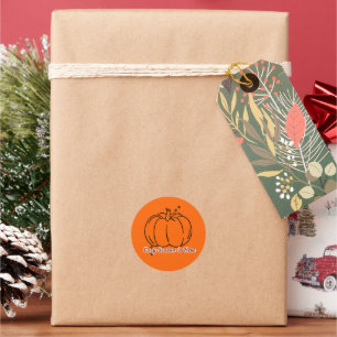 Cosy Season Pumpkin Fall Aesthetic Cute Round Classic Round Sticker