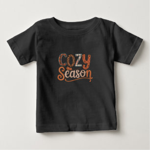Cosy Season Retro Fall Get Cosy Thanksgiving Baby T-Shirt
