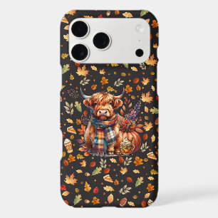 Cosy Shaggy Highland Cow Autumn Pumpkin Starry