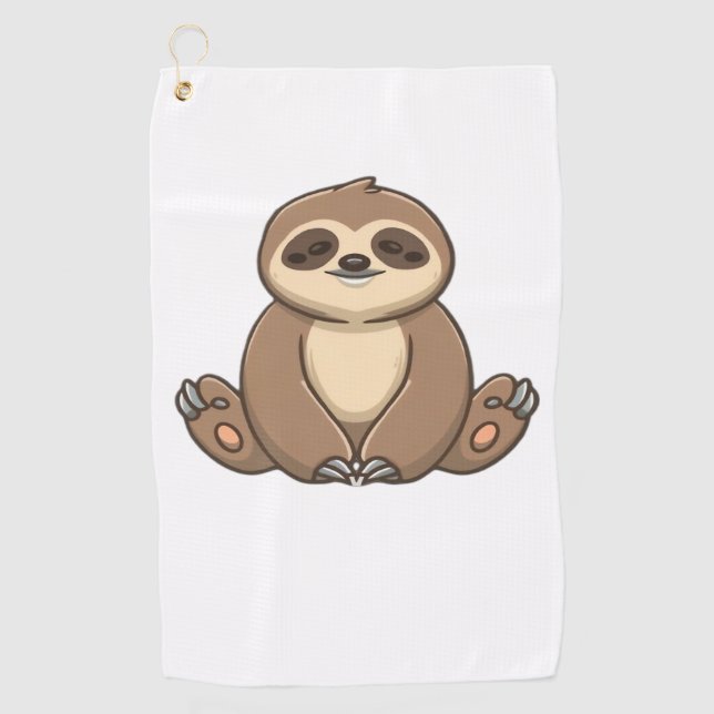 Cosy Sloth Classic T-Shirt Golf Towel (Front)