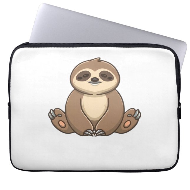 Cosy Sloth Classic T-Shirt Laptop Sleeve (Front)