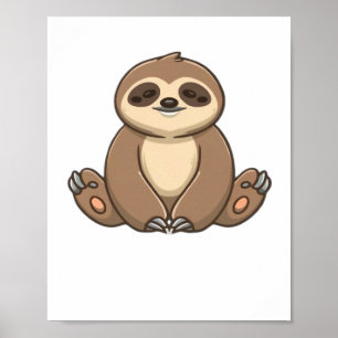 Cosy Sloth Classic T-Shirt Poster