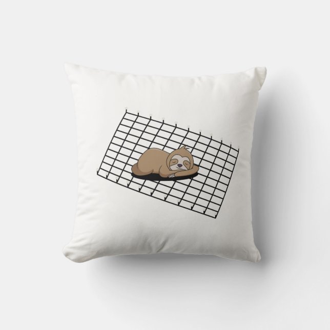  Cosy Sloth on a Net Pillow (Front)