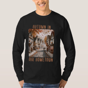 Cosy Small Town Fall Autumn Leaves Cottagecore Tow T-Shirt