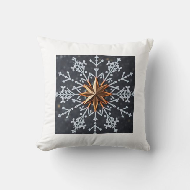 Cosy Snowflake Haven Cushion (Front)