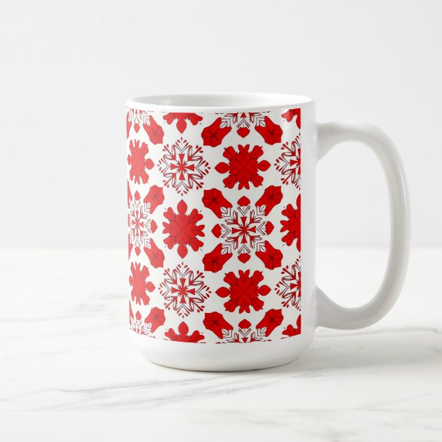 Cosy Snowflake Pattern For Holiday Gift Coffee Mug (Right)