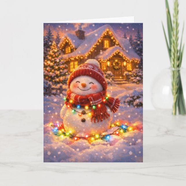 Cosy Snowman Card (Front)