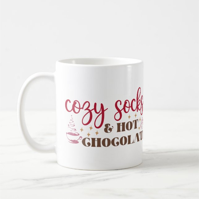 Cosy Socks - Christmas Coffee Mug (Left)