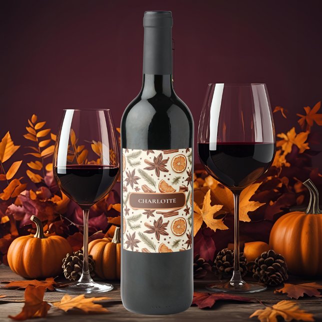 Cosy Spice Wine Label – Custom Name (Creator Uploaded)