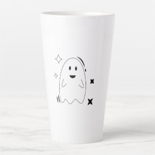 Cosy Spooky Celestial Ghost Star Line Art Mug