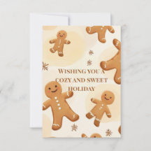 Cosy & Sweet Gingerbread Holiday Greeting Card