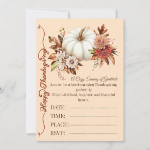 Cosy Thanksgiving Pumpkin Invite