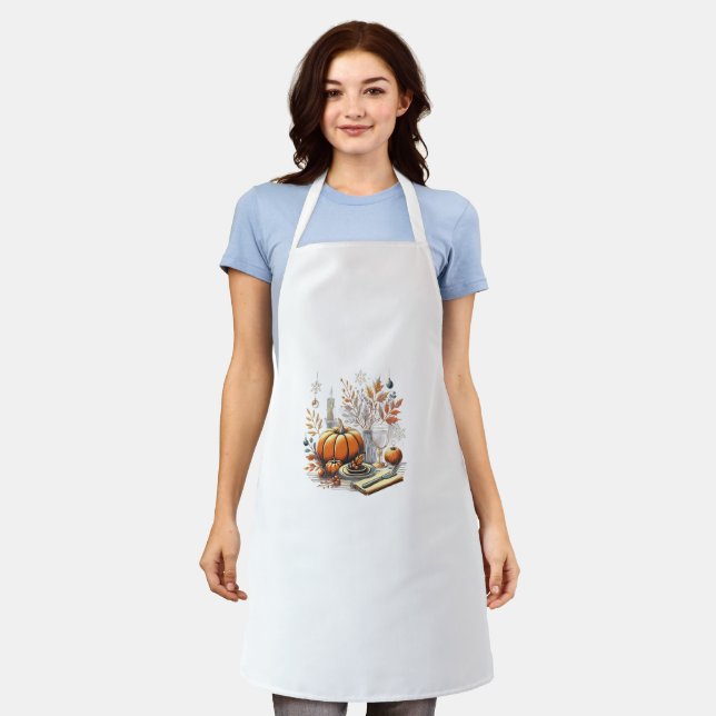 Cosy Thanksgiving to Winter Holiday Table Decor Apron (Worn)