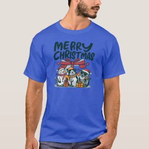 Cosy Trio Critters Christmas Cheer & Gifts T-Shirt