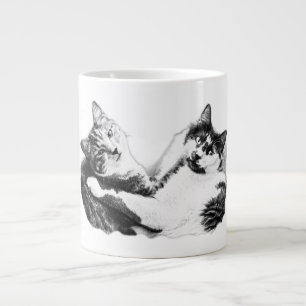 Cosy Two Cats Portrait Mug