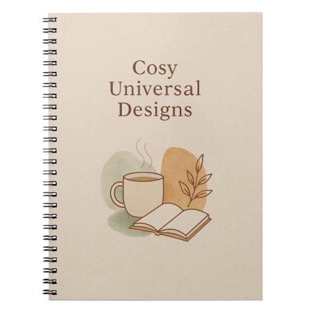 Cosy Universal Designs Notebook – Minimalist  (Front)
