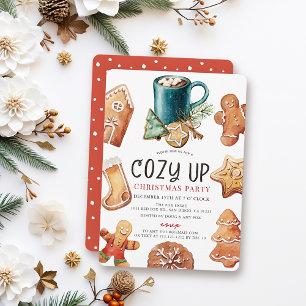 Cosy Up Cookies & Cocoa Christmas Holiday Party Invitation