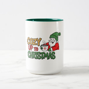 Cosy Up to Christmas Design Two-Tone Coffee Mug