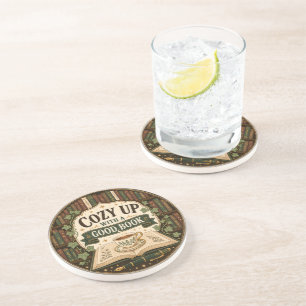 Cosy Up With A Good Book Coaster