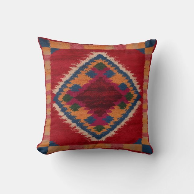 Cosy Up with Red Kilim Decorative Pillows (Front)