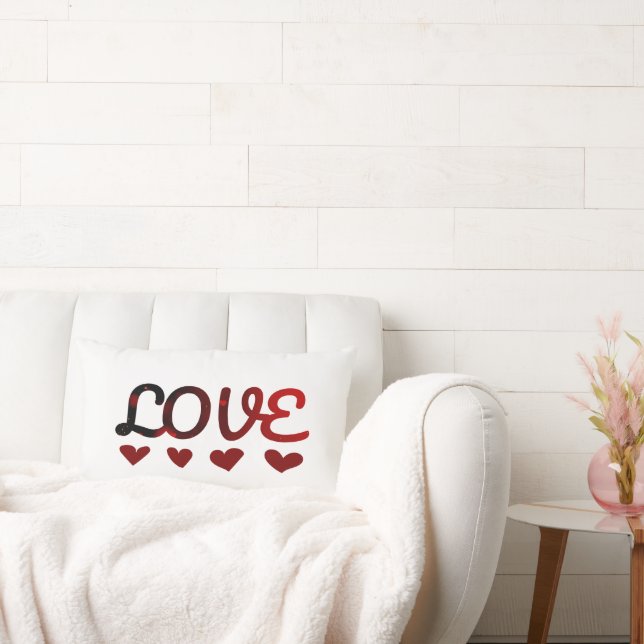 Cosy Valentine Pillow with Love Design (Couch)