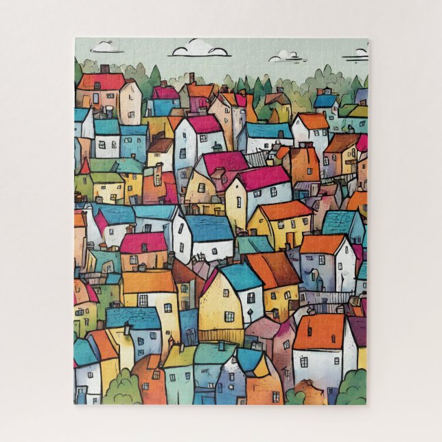 Cosy Village Charm Jigsaw Puzzle (Vertical)