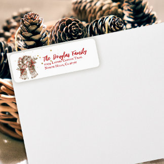 Cosy Vintage Christmas | Cute Scarf Return Address Label