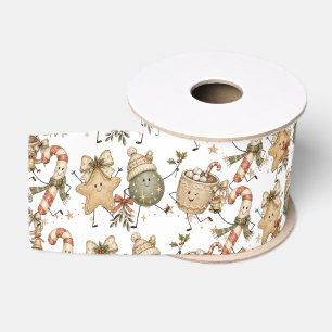Cosy Vintage Christmas Sweet Friends Grosgrain Ribbon