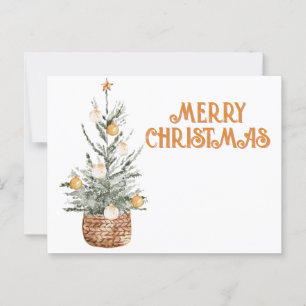 Cosy vintage Christmas tree Postcard