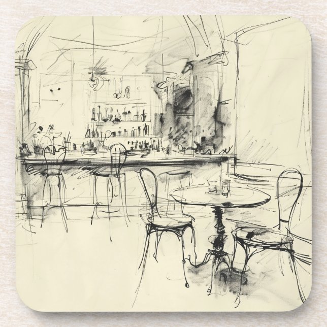 Cosy Vintage Restaurant Interior Coaster (Front)