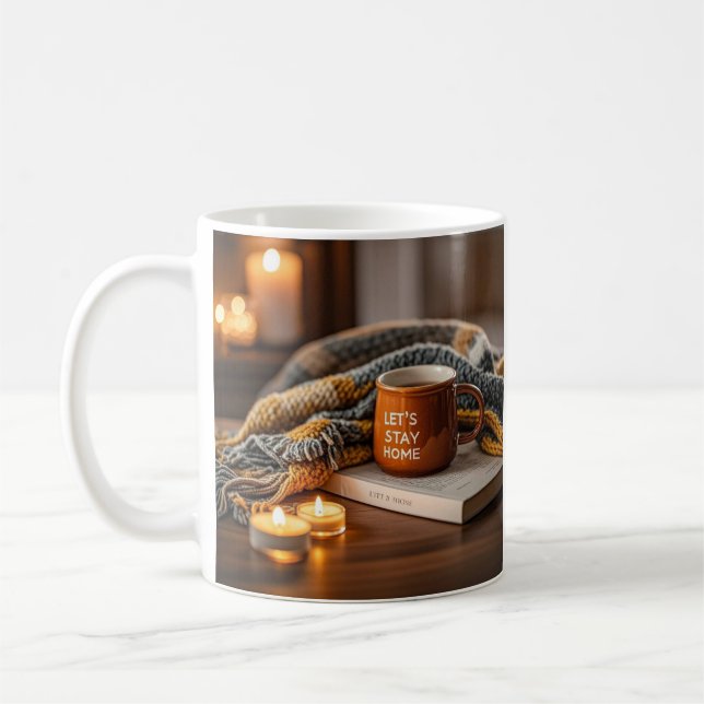 Cosy warm candle lit evening  coffee mug (Left)