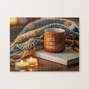 Cosy warm candle lit evening jigsaw puzzle