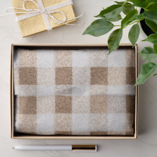 Cosy Warm Christmas Cocoa Plaid Stripes Tissue Paper