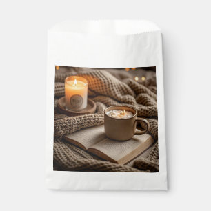 Cosy warm evening candles and blanket favour bag