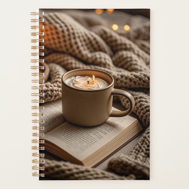 Cosy warm evening candles and blanket  planner (Front)