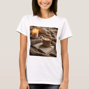Cosy warm evening candles and blanket T-Shirt