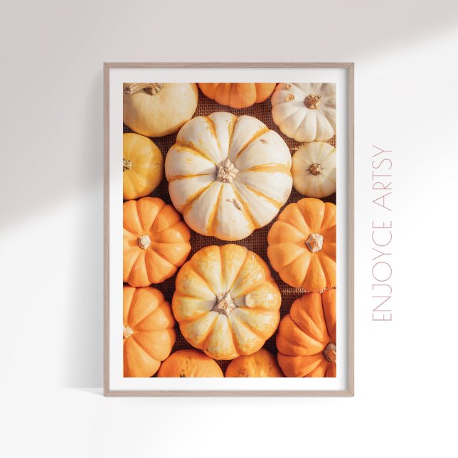 Cosy warm fall pumpkin photo farmhouse wall art (Creator Uploaded)