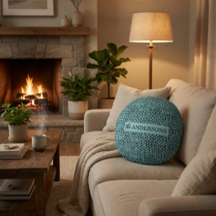 Cosy Warm Knit Pattern Winter Throw Pillow