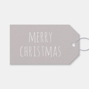 Cosy Warm Light Grey Christmas Winter Holiday Gift Tags