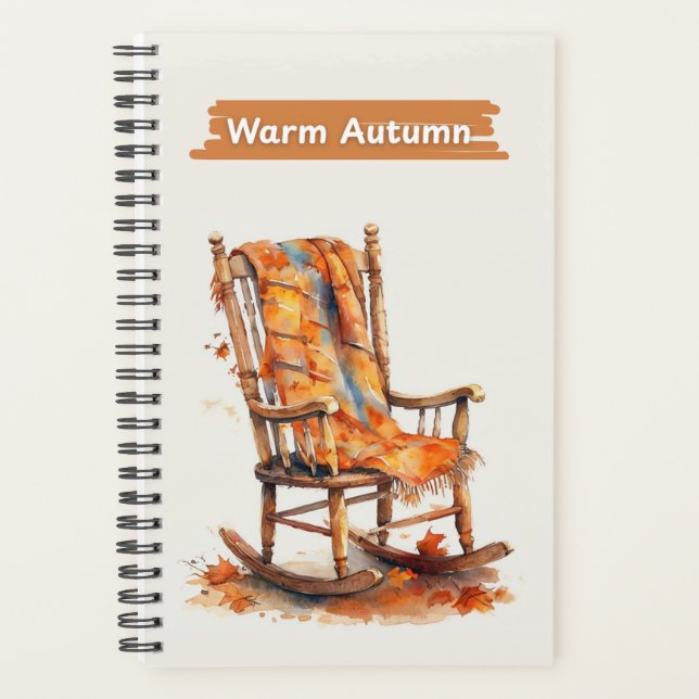 Cosy Watercolor Rocking Chair Planner (Front)