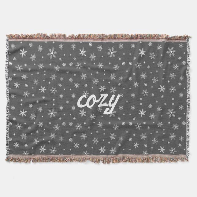 cosy welcome snowflake throw blanket (Front)