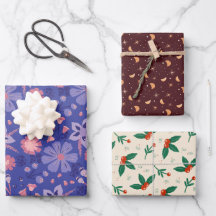 Cosy Whimsical Gift Wrapping Paper - Designs Set 1