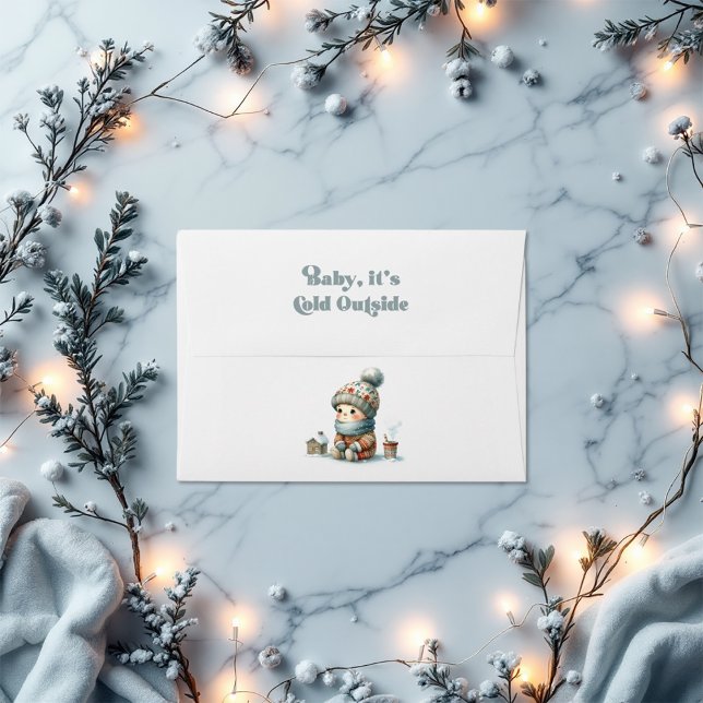 Cosy Winter "Baby It’s Cold Outside!" Baby Shower Envelope (Cozy Winter "Baby It’s Cold Outside!" Baby Shower Envelope)