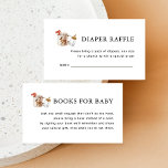 Cosy Winter Baby It's Cold Outside Diaper Raffle Enclosure Card<br><div class="desc">Is there a merry little baby on the way soon?Christmas Red Truck Baby Shower Diaper Raffle Card</div>