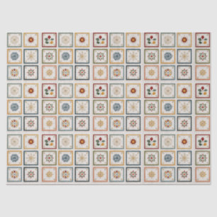 Cosy Winter Blocks with Holiday Motifs Tissue Paper