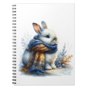 Cosy Winter Bunny Rabbit Notebook