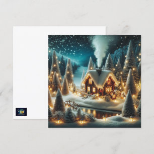 Cosy Winter Cabin Christmas Card