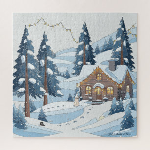 Cosy Winter Christmas Town Jigsaw Puzzle